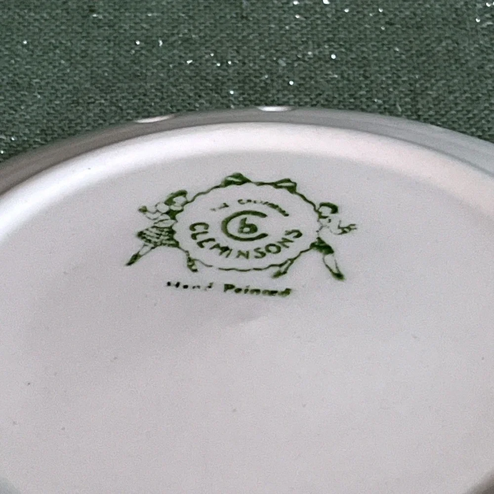 1940-1950's CALIFORNIA CLEMINSONS FLORAL HANGING WALL PLATE 5 Inches